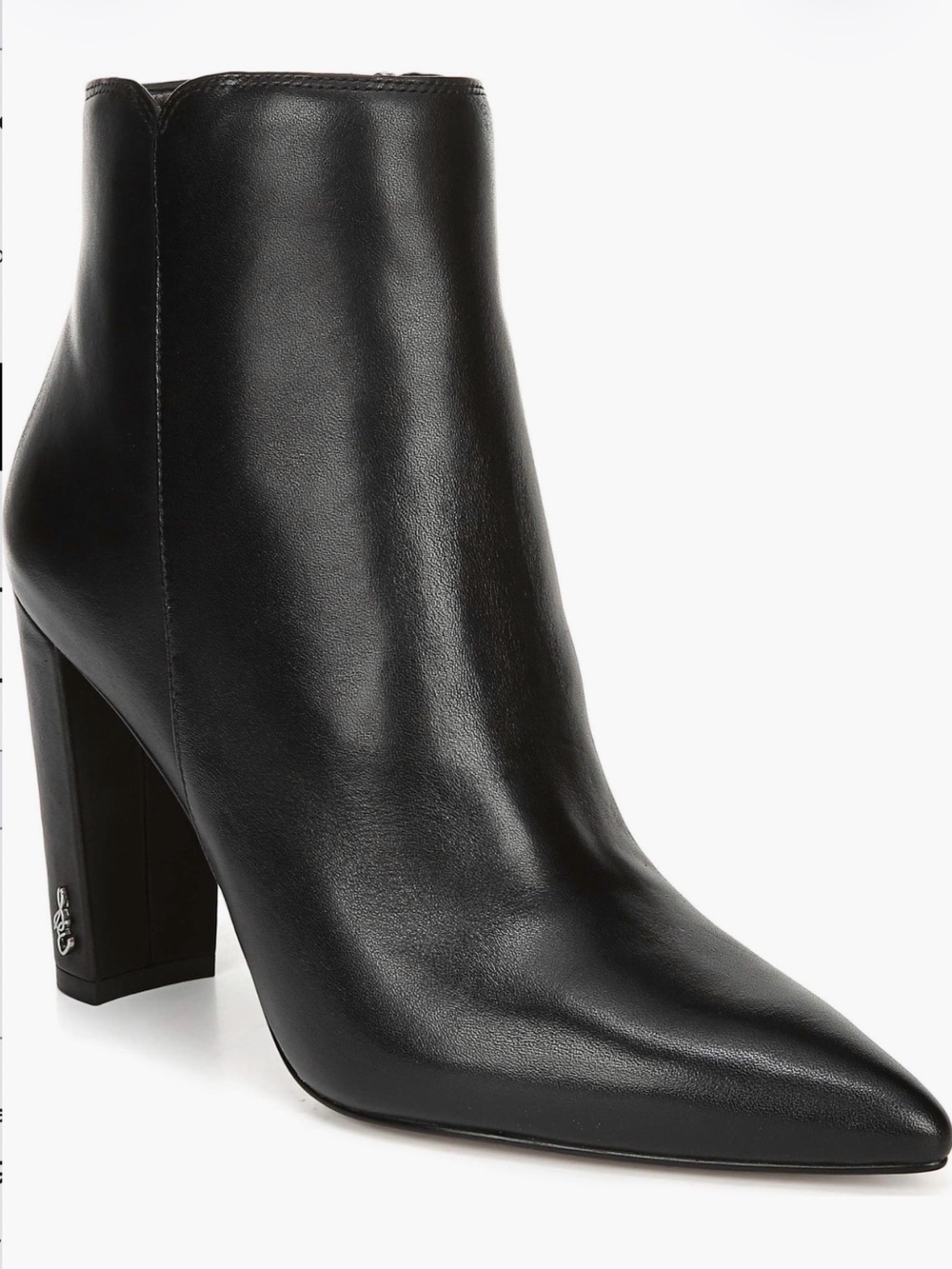 Sam Edelman Women's Black Leather Ankle Boots - Sleek High Heel
